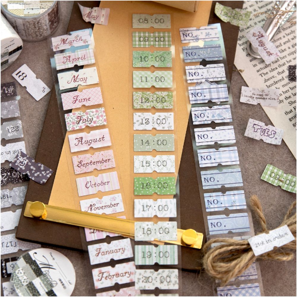 Memo series washi tape 6 designs 3cm x 2m image 0