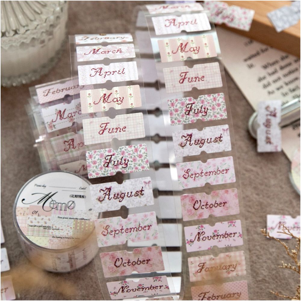 Memo series washi tape 6 designs 3cm x 2m image 3