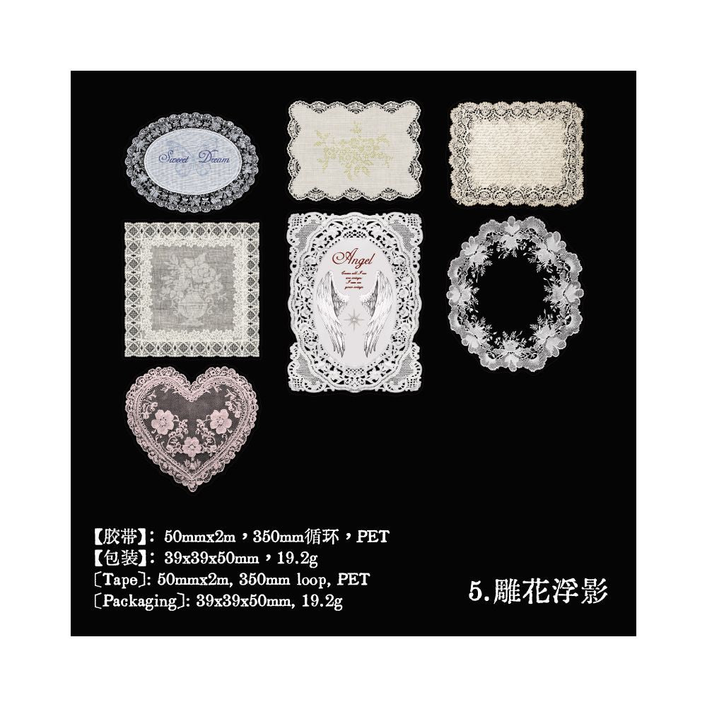 Lace Vintage Series PET Tape 6 Designs