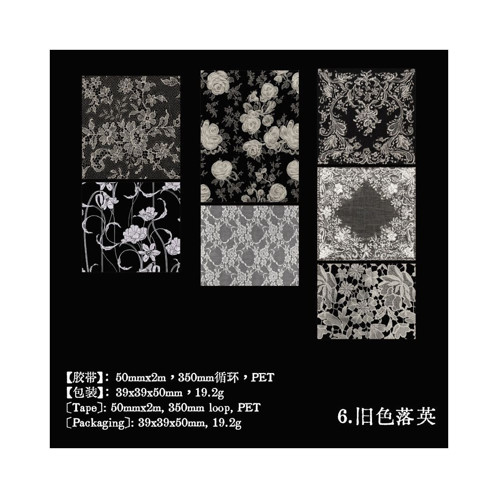 Lace Vintage Series PET Tape 6 Designs