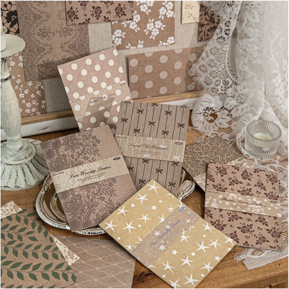 Shadow Series Vintage Paper 20 Sheets 6 Designs image 2