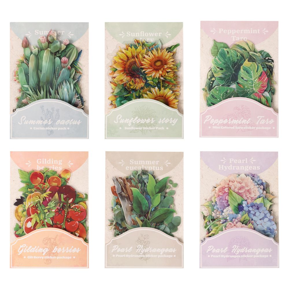 Summer Rainforest Series Plant PET Stickers 30 Sheets 6 Designs image 4