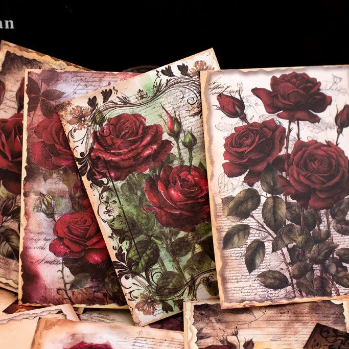 Vintage Journaling Paper and Stickers Set 4 Designs image 1