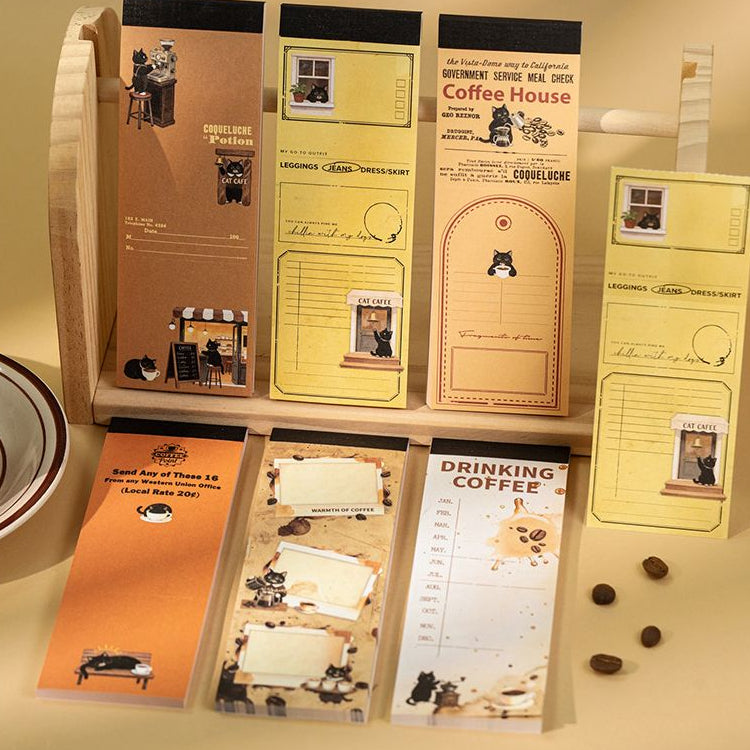 Vintage Coffee Series Material Paper 50 Sheets 6 Styles image 0