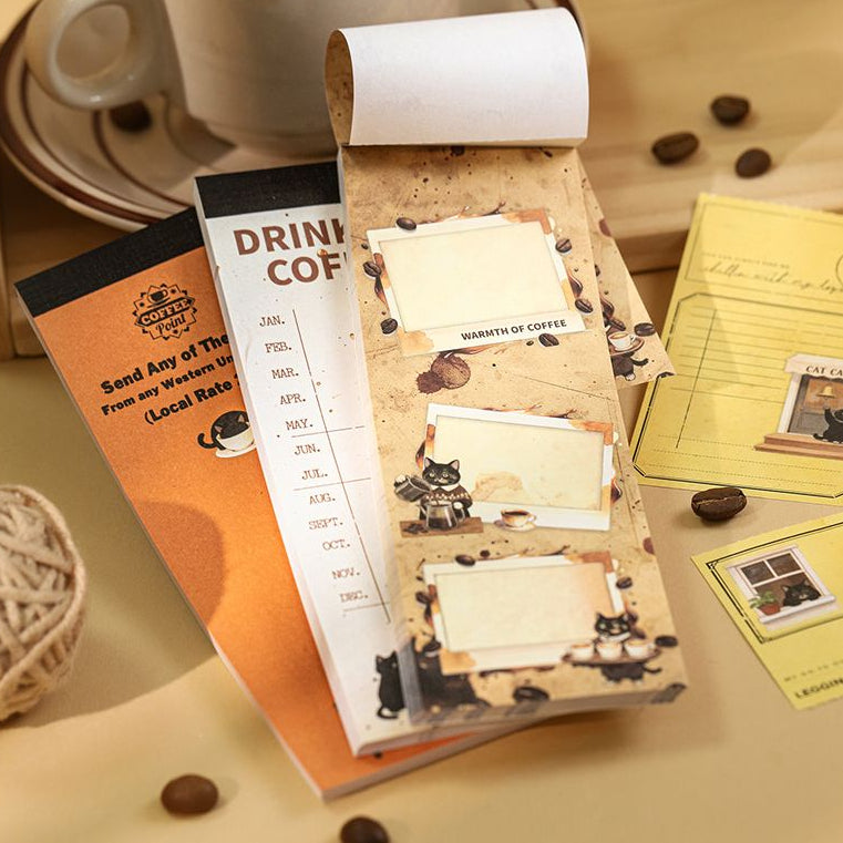 Vintage Coffee Series Material Paper 50 Sheets 6 Styles image 1