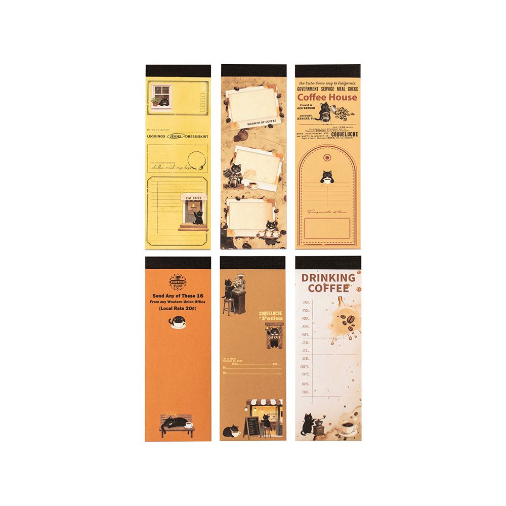 Vintage Coffee Series Material Paper 50 Sheets 6 Styles image 4