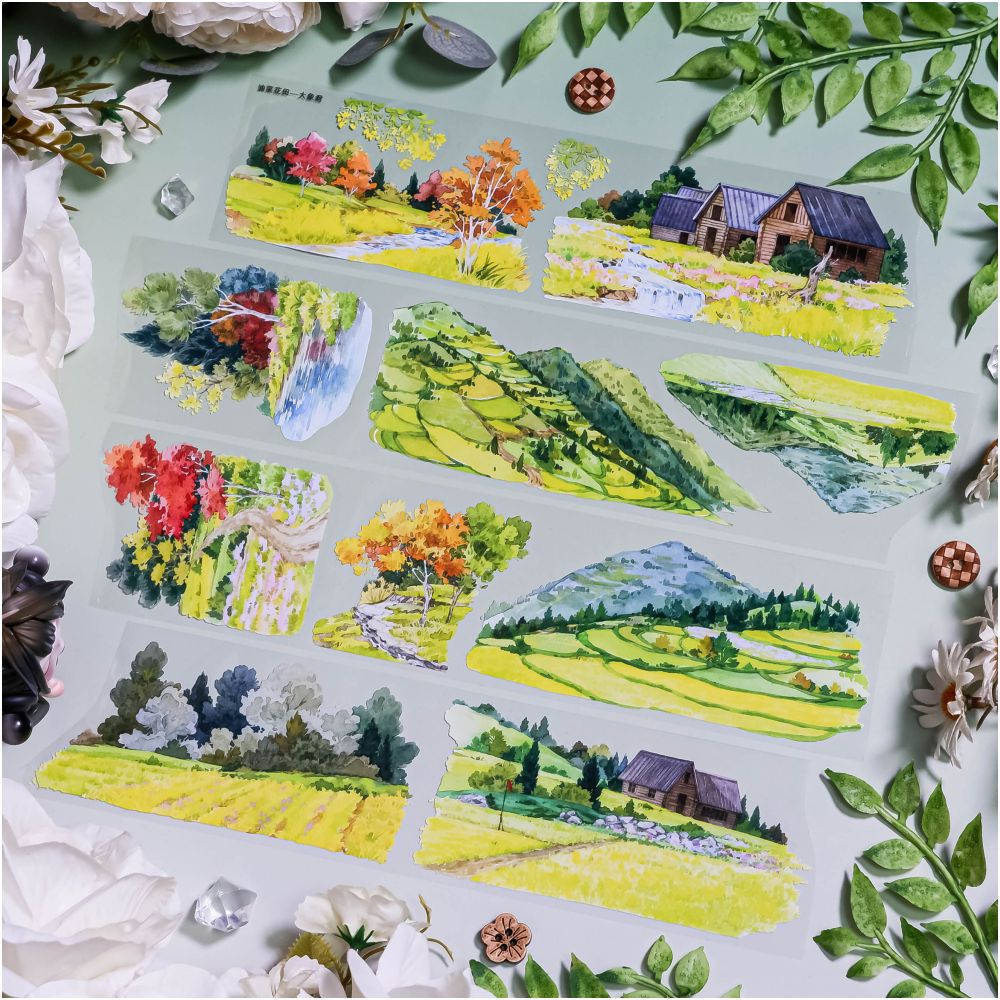 Rapeseed fields PET tape 6cm x 1m image 0