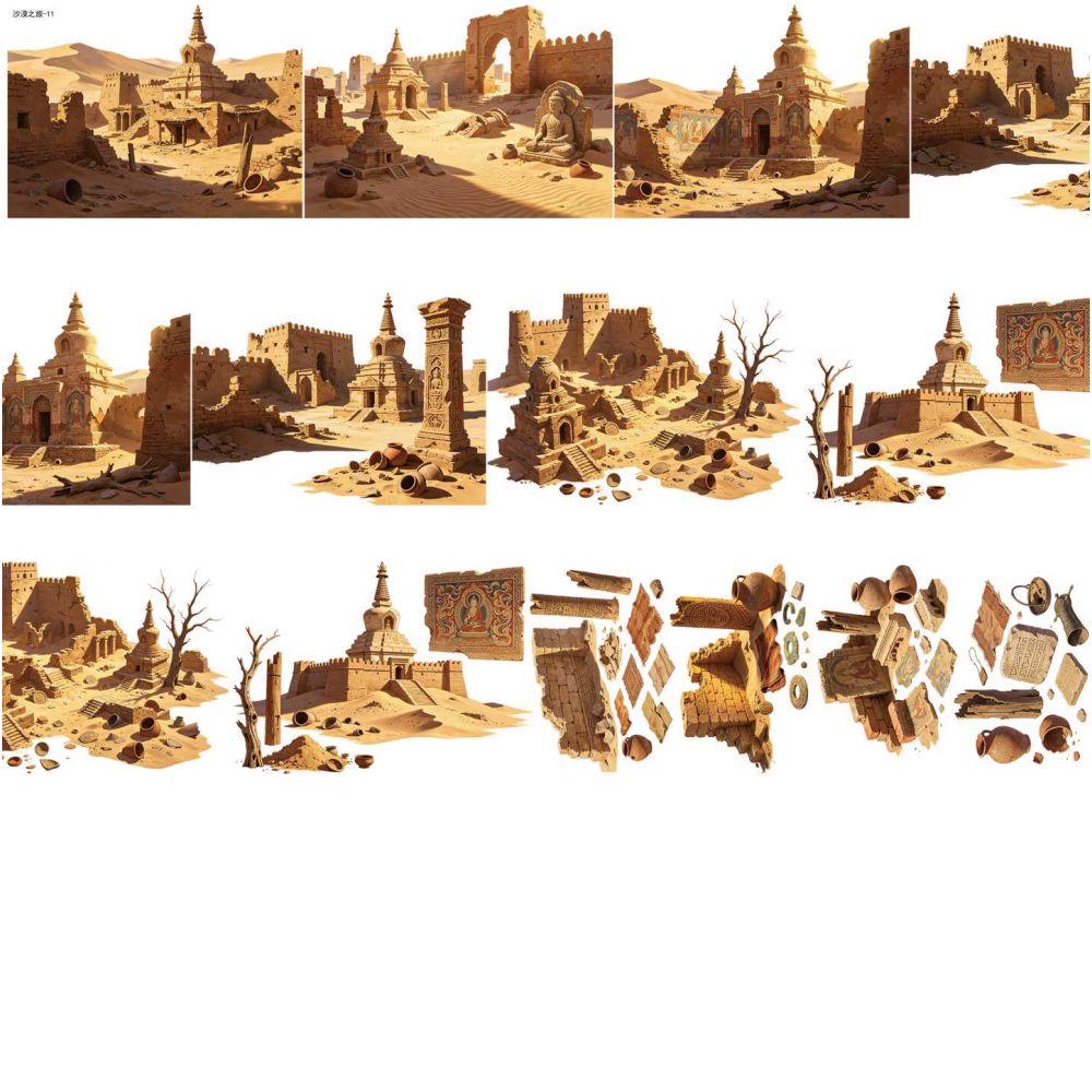 Pyramid Desert and Market PET Tape 9cm x 1m 13 variants
