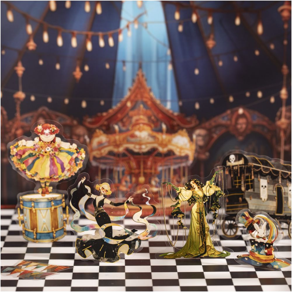 Magical Night Tour Series PET Stickers 15 psc 6 variants image 2