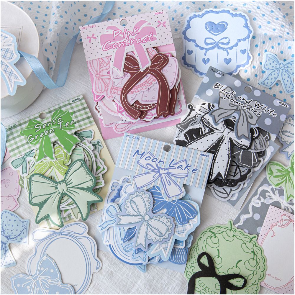 Bow Paradise Series Paper Stickers 40 psc 4 designs image 2