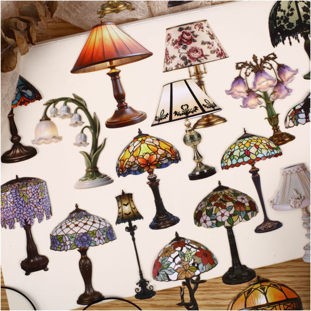 Vintage Lighting Series Paper Stickers 8 psc 6 variants image 0