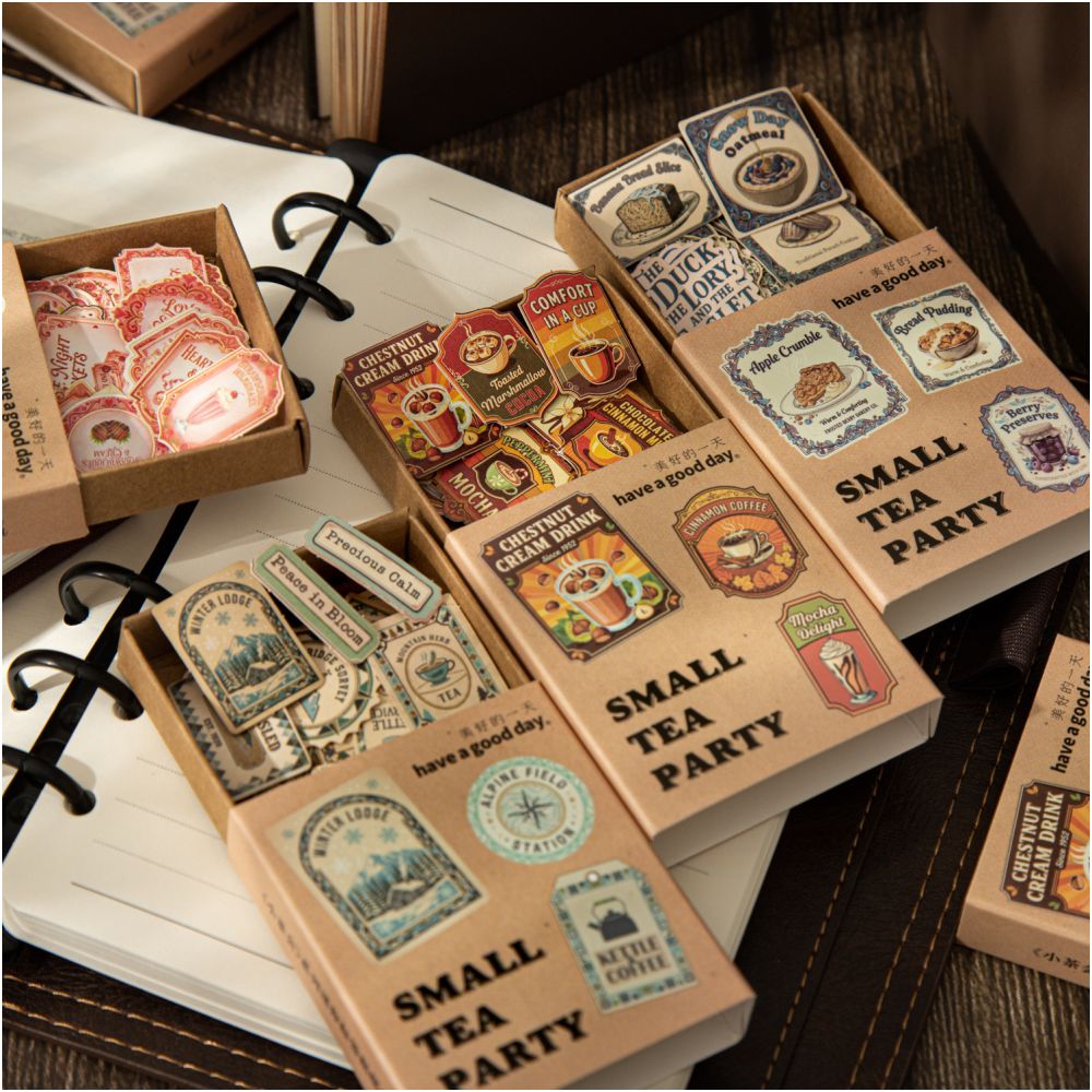 Mini Tea Party Series Paper Stickers 50 psc 4 Designs image 0