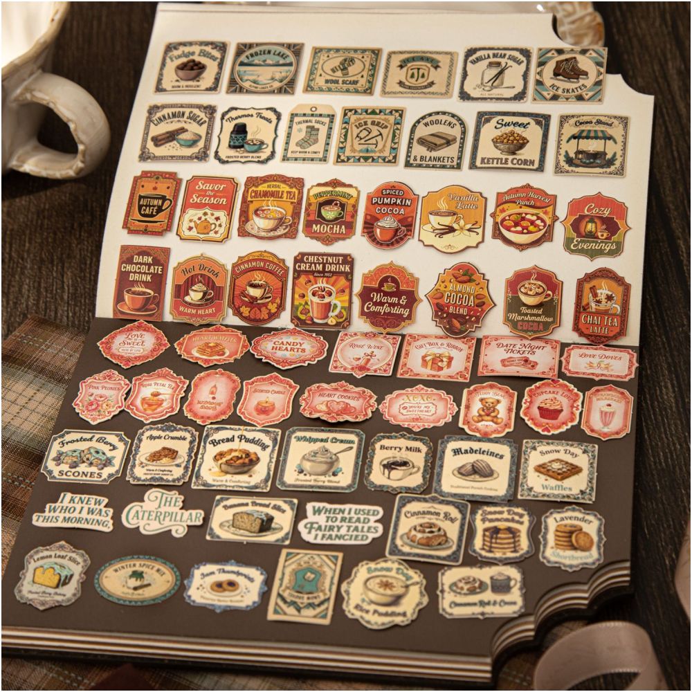 Mini Tea Party Series Paper Stickers 50 psc 4 Designs image 3