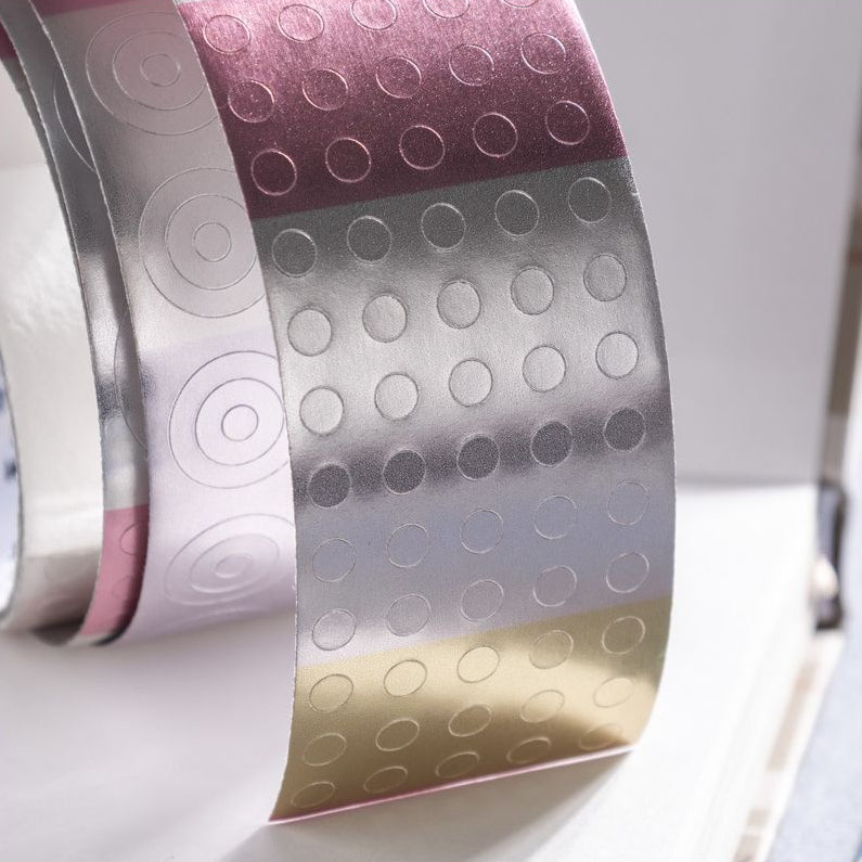 Silver Foil Glitter Series Paper Tape 3cm x 2m 4 Designs image 2