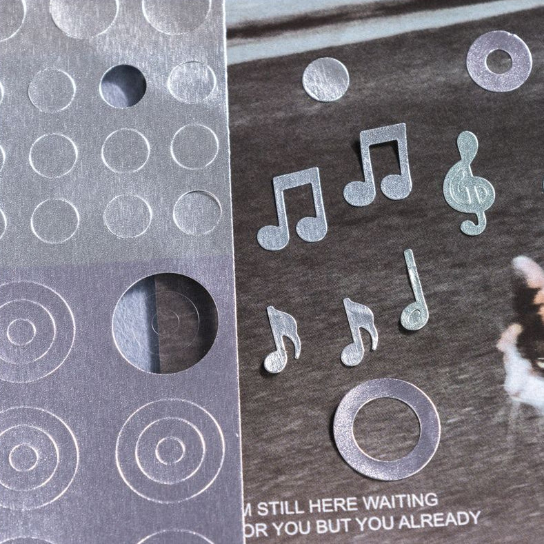 Silver Foil Glitter Series Paper Tape 3cm x 2m 4 Designs image 3
