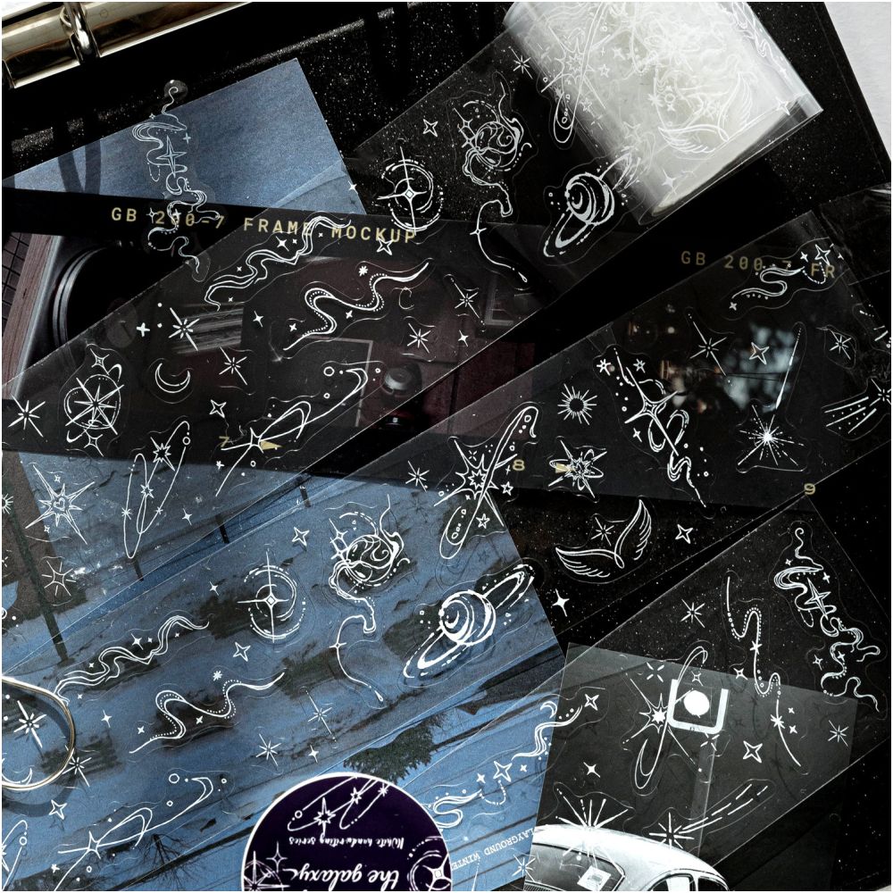 White Notebook Series PET Tape 5cm x 2m 8 Styles image 1