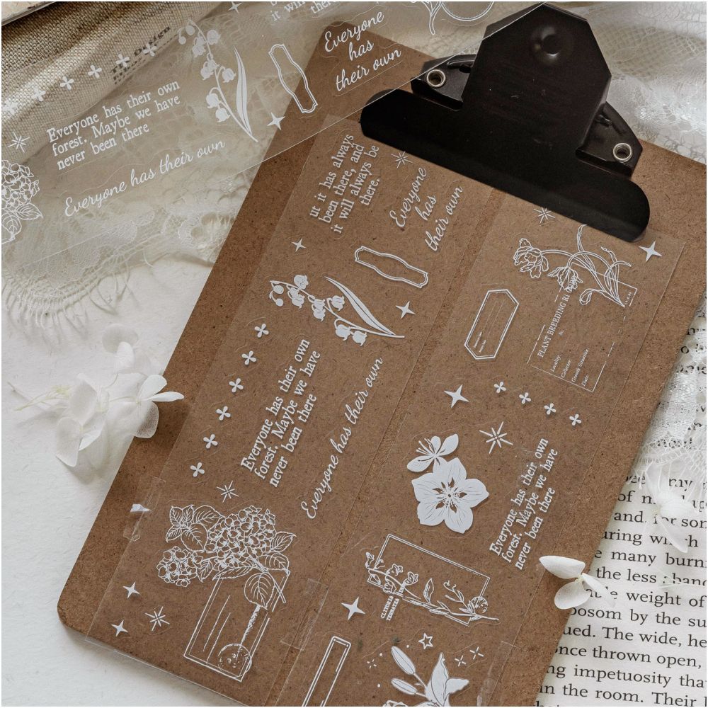 White Notebook Series PET Tape 5cm x 2m 8 Styles image 2