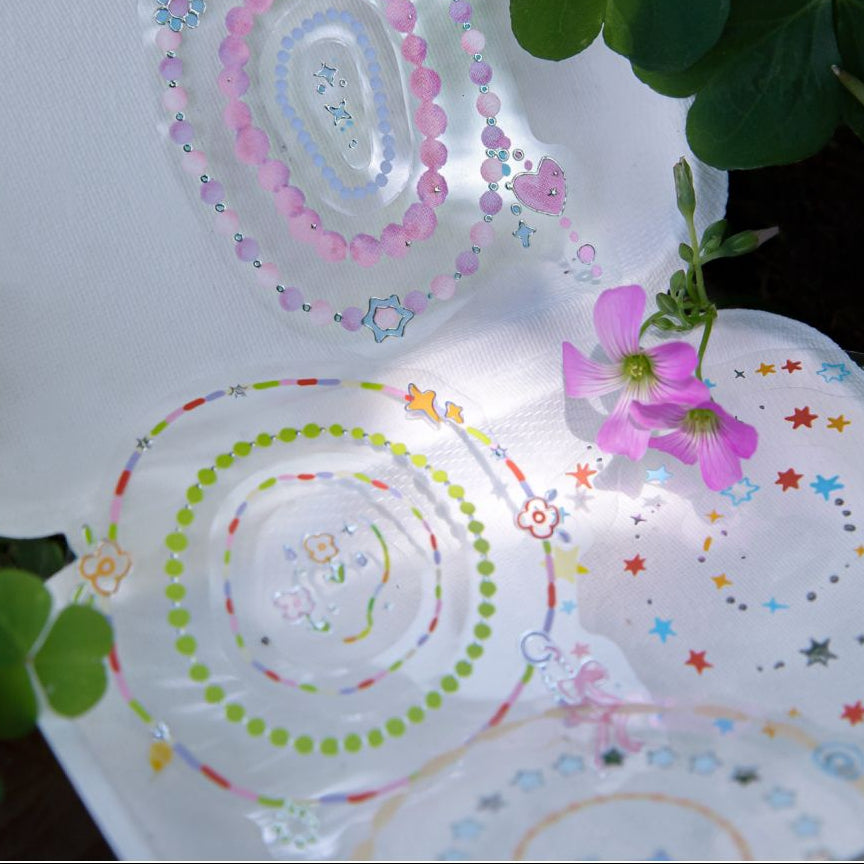 Round Circle Series PET Stickers 10 psc 4 variants image 2
