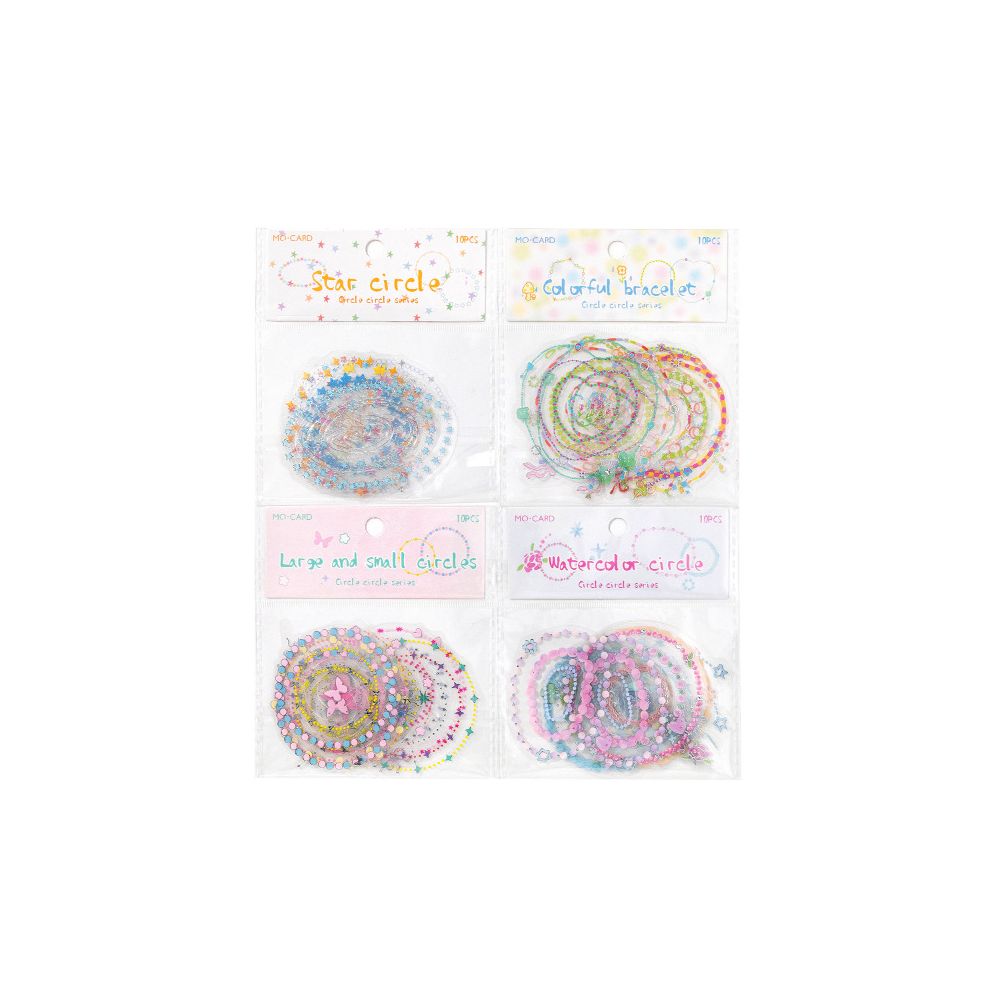 Round Circle Series PET Stickers 10 psc 4 variants image 4