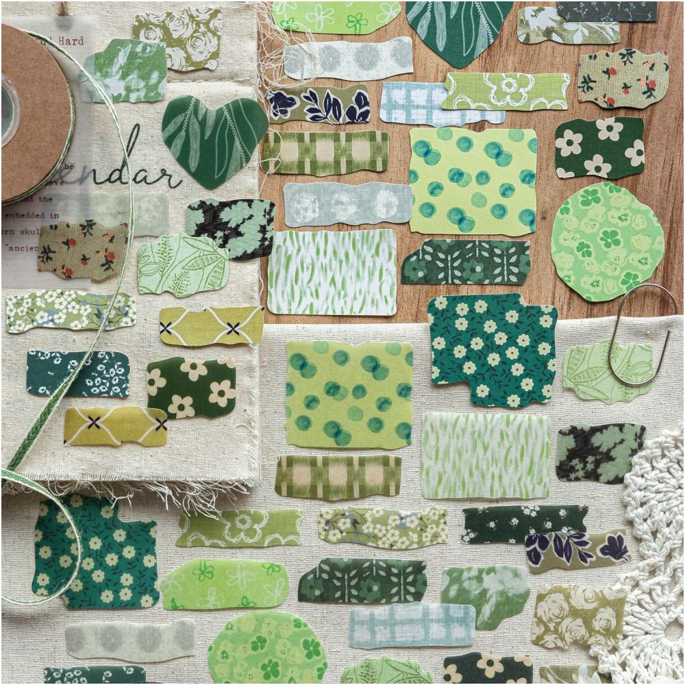 Vintage Wrapper Floral Series Paper Stickers 50 psc 6 Styles image 1