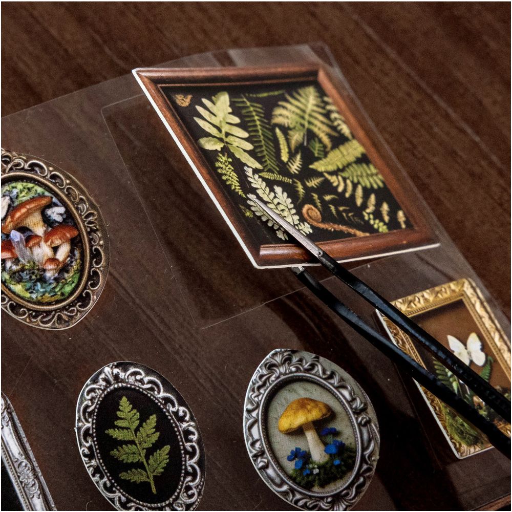 Vintage Natural Museum Series Paper Stickers 2 sheets of 6 designs image 0