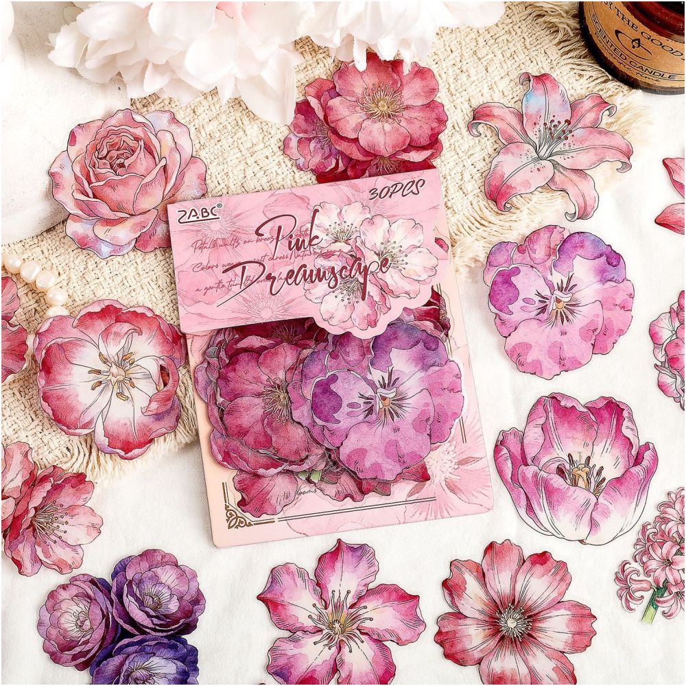 Floral Waltz Series PET Stickers 30 Psc 6 variants image 4