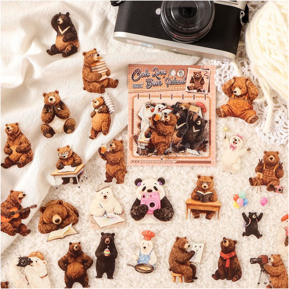 Starlight Pet Animal PET Stickers 30 psc 6 designs image 3