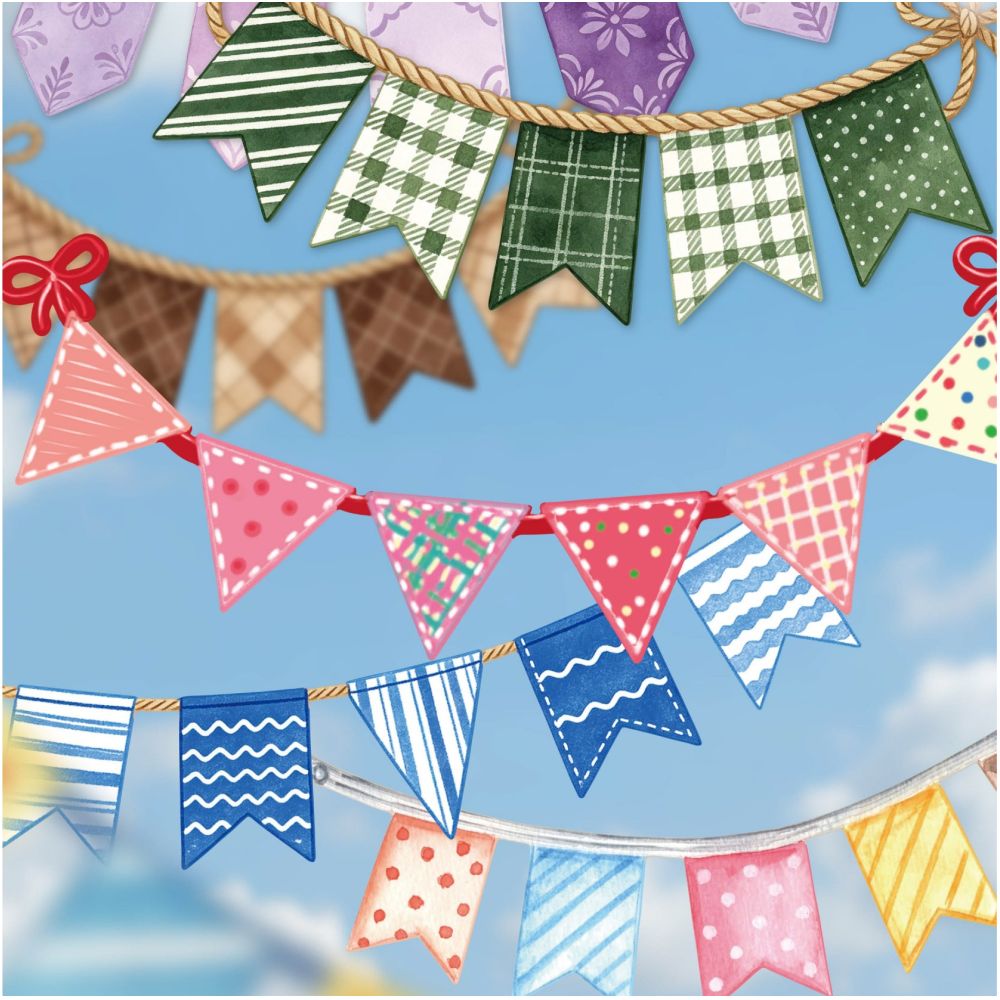 Vintage Banner Series Paper Stickers 16psc 6 variants image 0