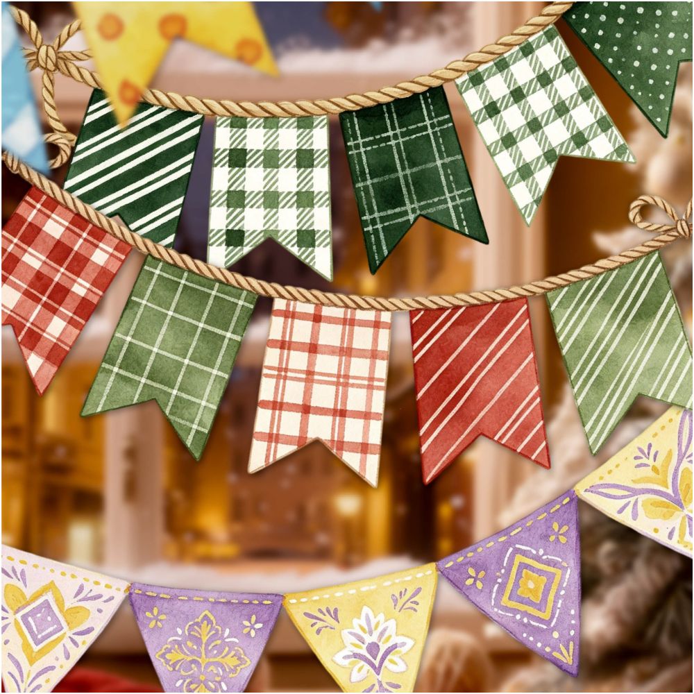 Vintage Banner Series Paper Stickers 16psc 6 variants image 1