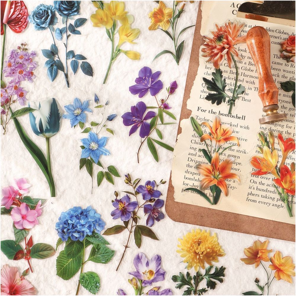 Floral Forest Series PET Stickers 10 Psc 6 variants image 0