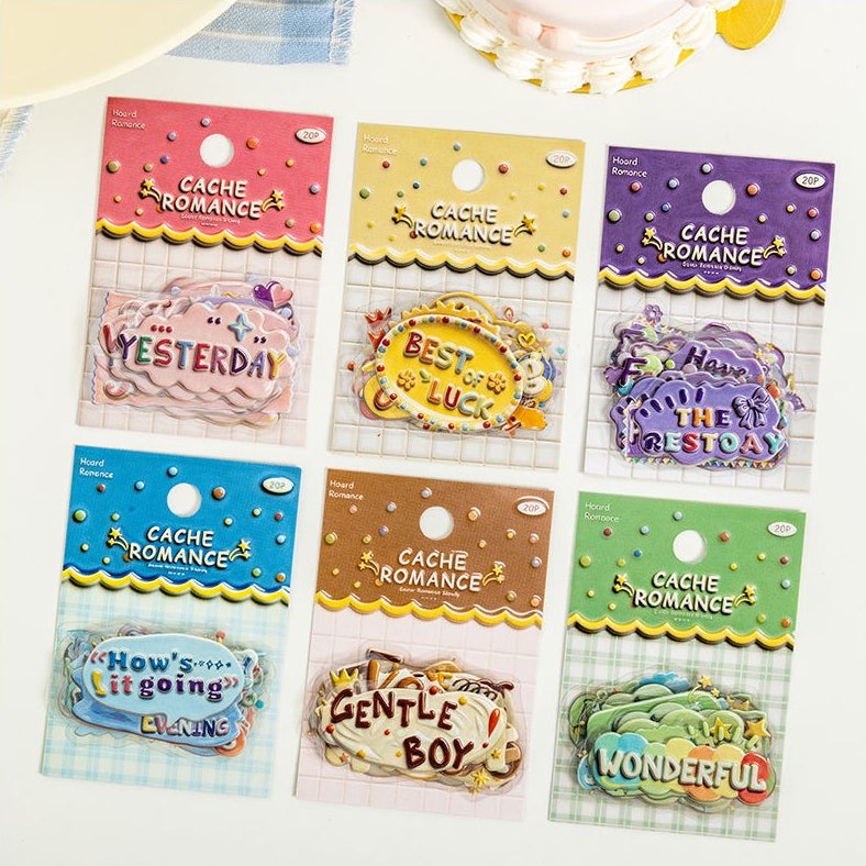 Ceramic Texture PET Stickers 20psc 6 variants image 2