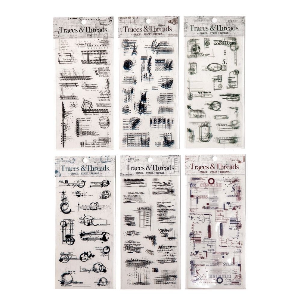 Hand Drawn Journal Decoration PET Stickers 2 sheets 6 designs image 4