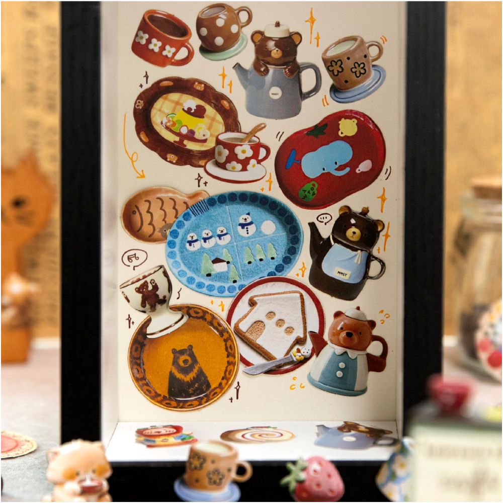 Ceramic Series Paper Stickers 30 Sheets 6 Designs image 0