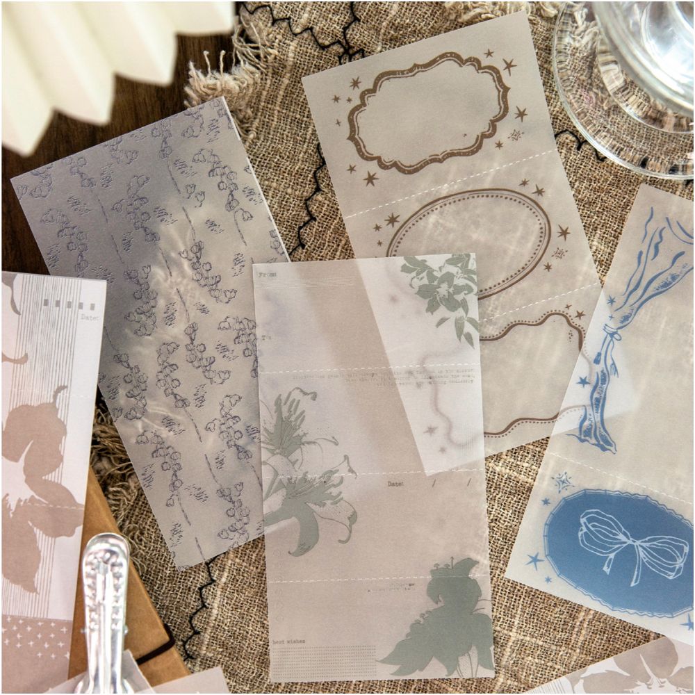 Vintage Style Material Paper 30 sheets 5 styles image 0