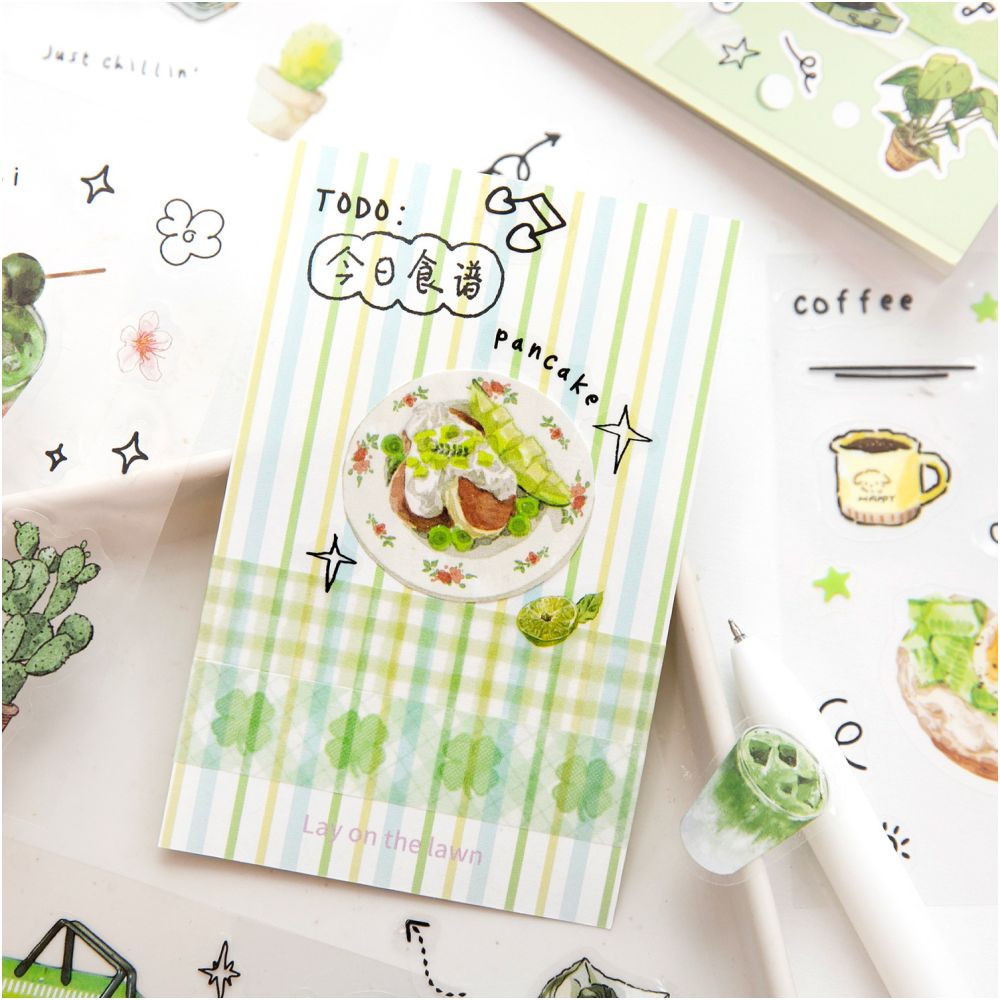 Sampling Series Fresh and Cute PET Sticker Book 20 Sheets 4 Designs image 2