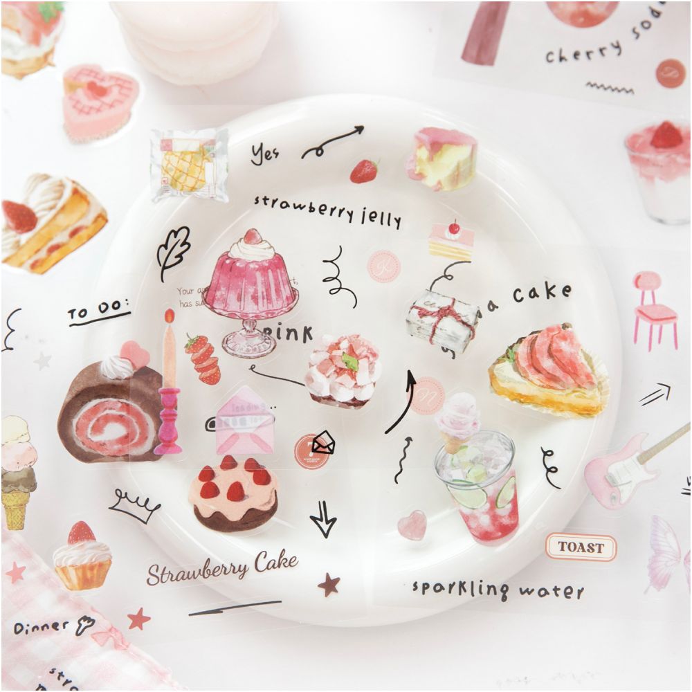 Sampling Series Fresh and Cute PET Sticker Book 20 Sheets 4 Designs image 3