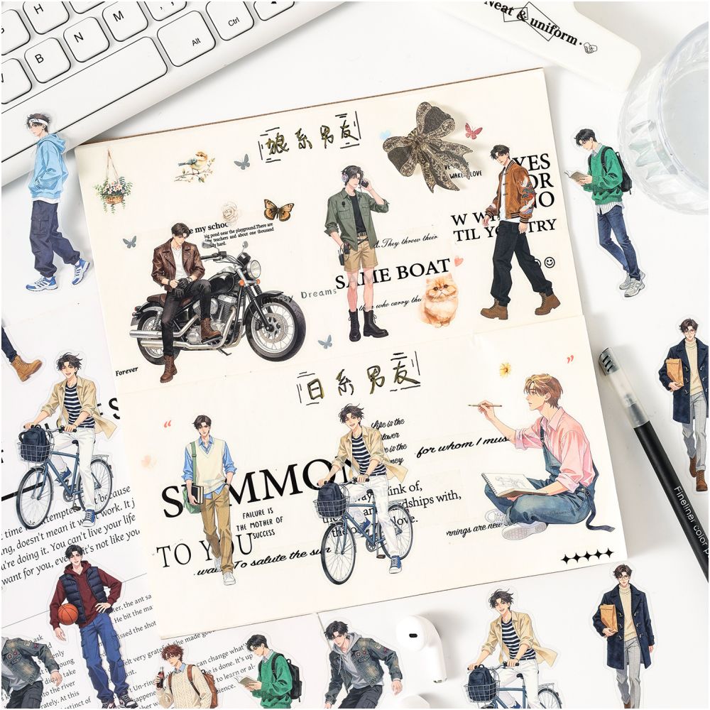 Exquisite Character PET Stickers 30 sheets 6 designs image 2