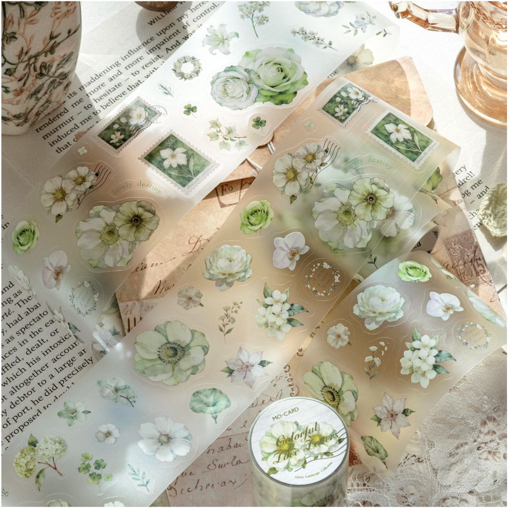 Green Landscape Collection PET Tape 6 Styles 6cm x 2m image 0