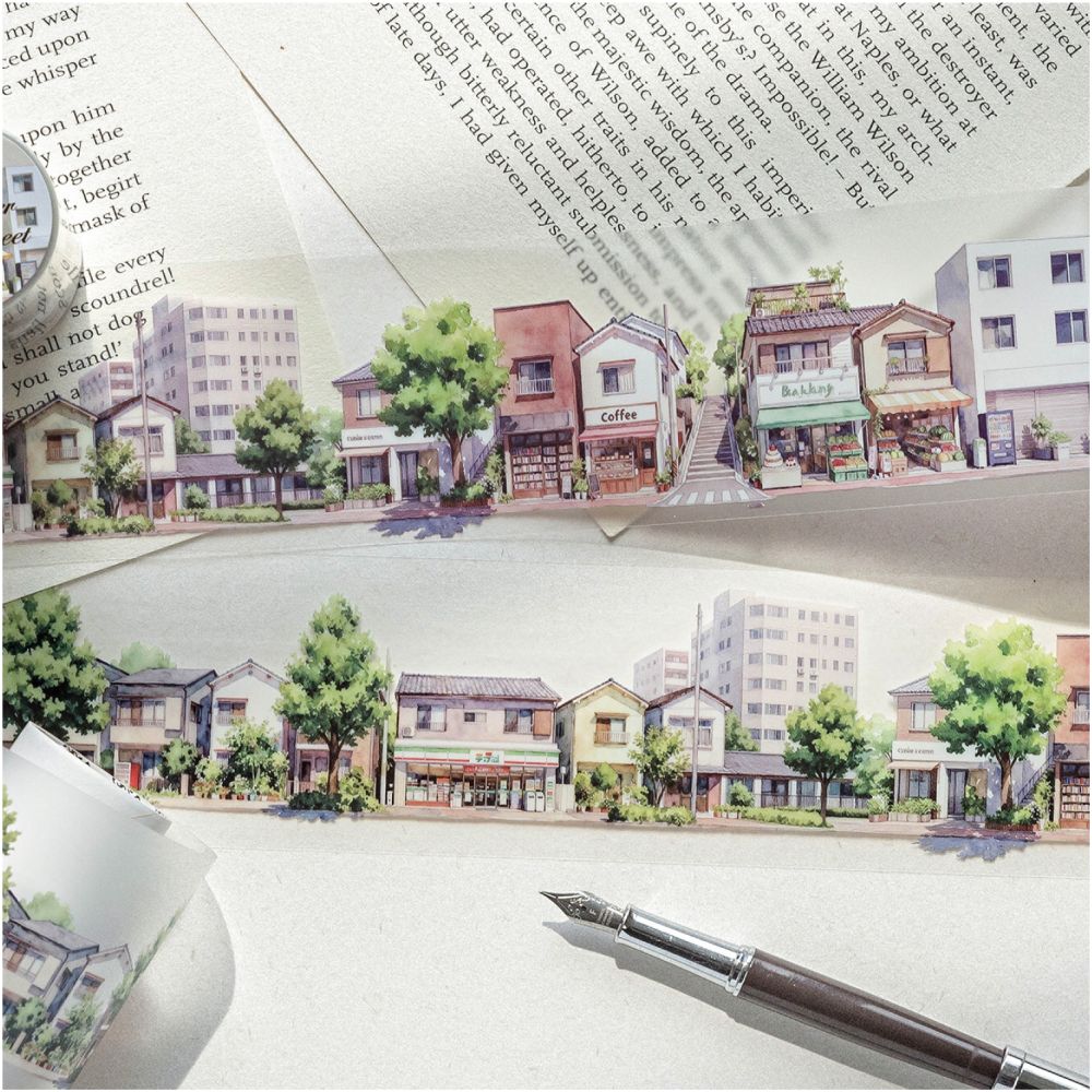 Green Landscape Collection PET Tape 6 Styles 6cm x 2m image 2