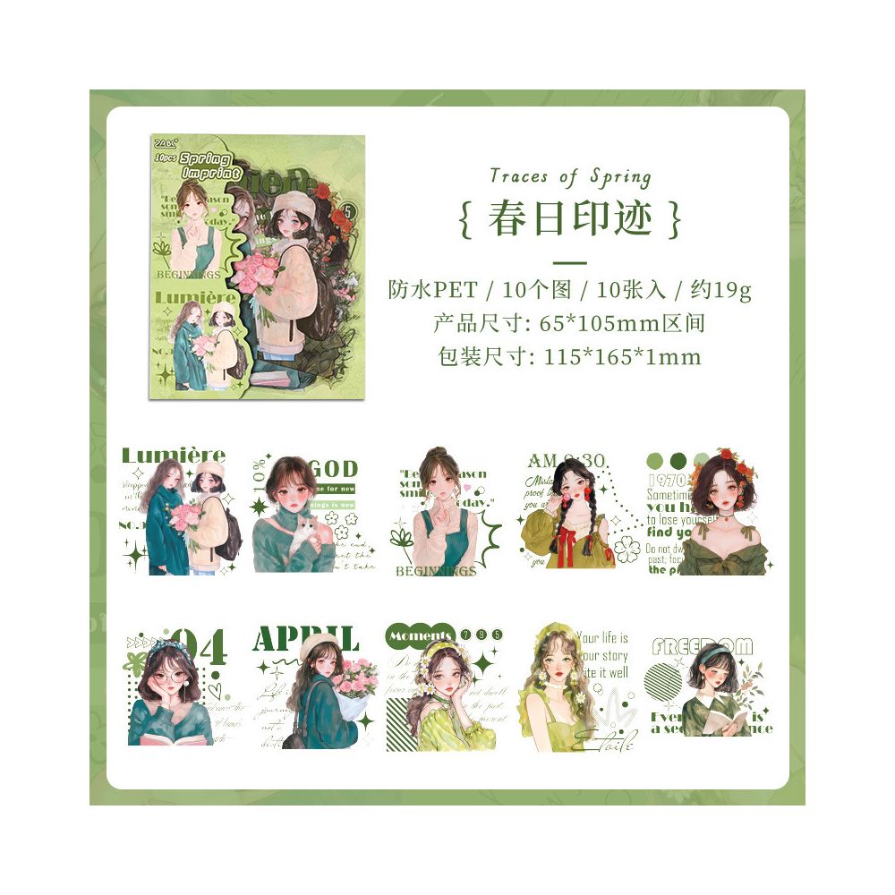Time Series Character Theme PET tickers 10 sheets 4 designs