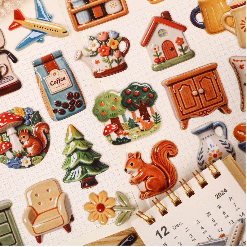 Warm and Cozy Collection Paper Stickers 15 pieces image 2