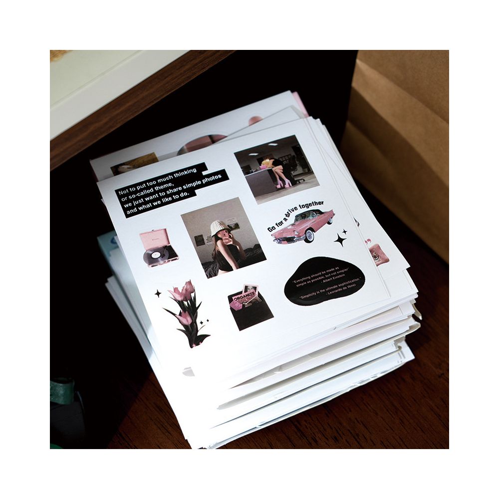 Sparkling Memories Series Paper Sticker book 21 Sheets 3 Styles image 2