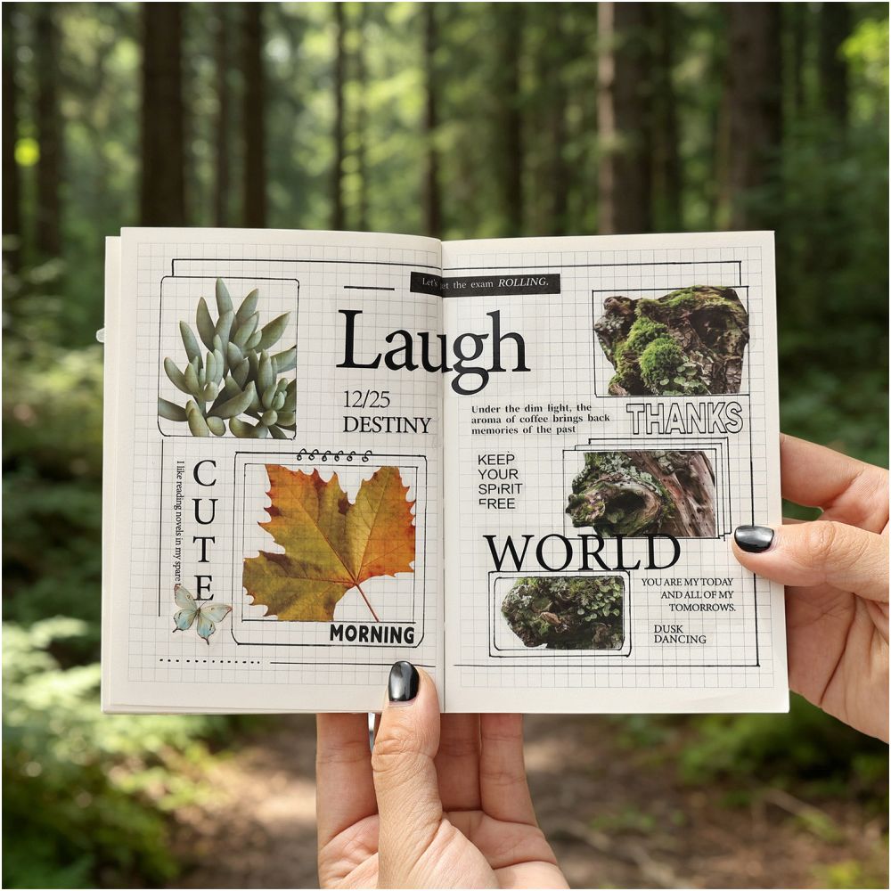 Natural Plant Series PET Stickers 10 Sheets 6 Designs image 1