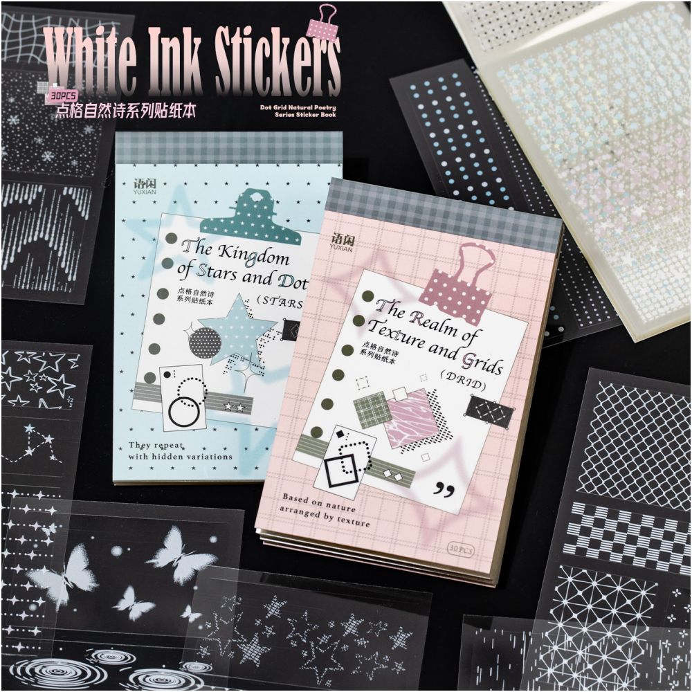 Natural Poetry Series Sticker Book 30 sheets 2 designs image 0