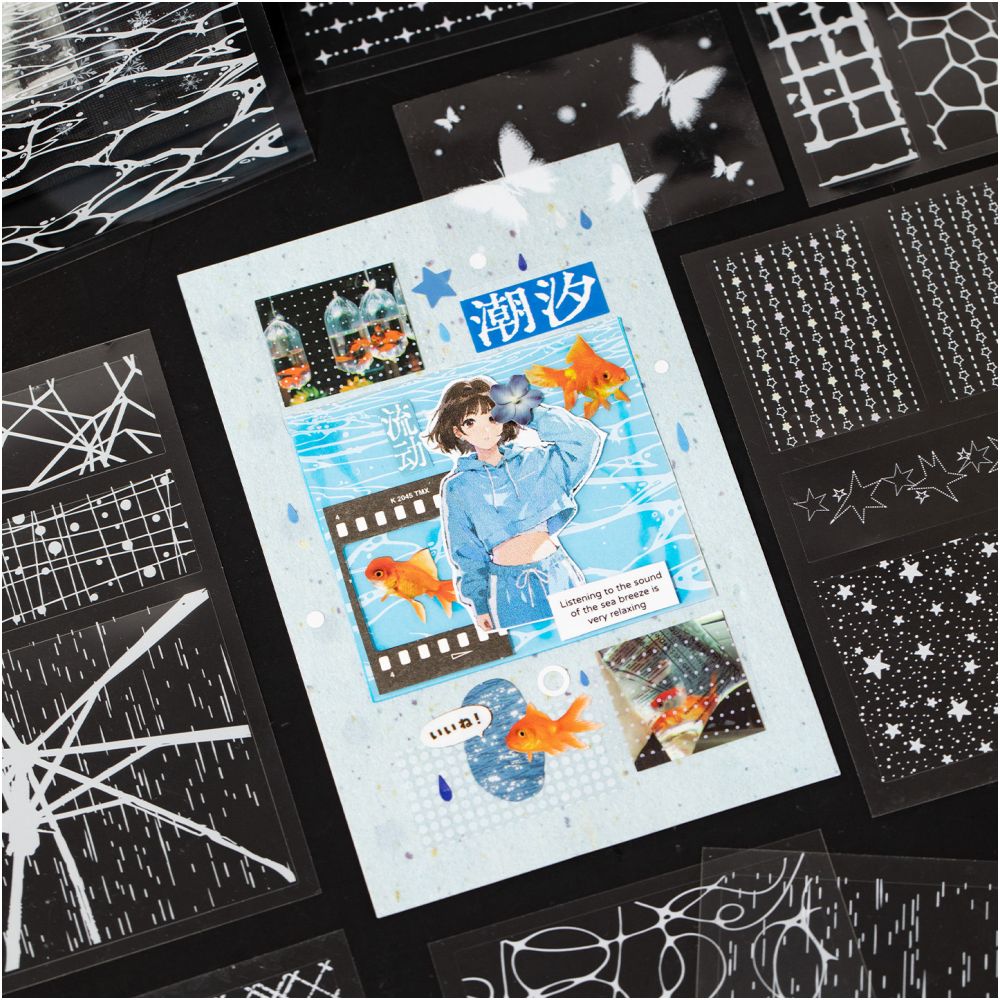 Natural Poetry Series Sticker Book 30 sheets 2 designs image 1