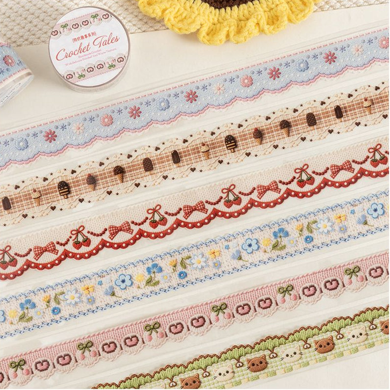 Realistic Crochet PET Tape 6 Styles 2 5cm x 2m image 1