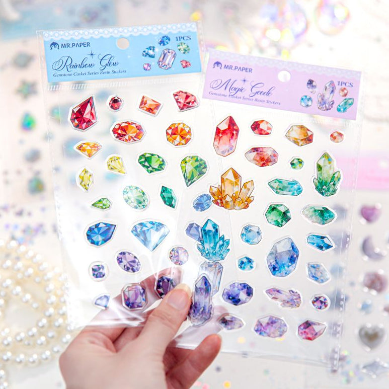 Jewel Box Series 3D Base Stickers 4 Styles image 1