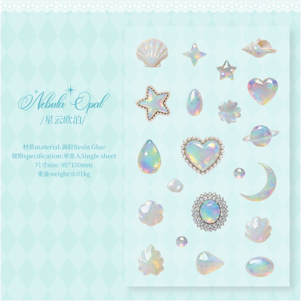 Jewel Box Series 3D Base Stickers 4 Styles