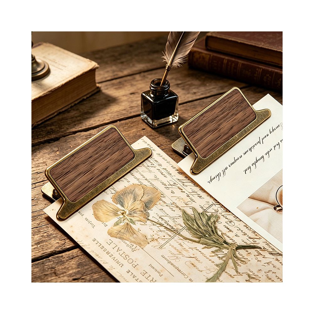 Vintage style metal notebook clip 8 5cm x 3 5cm image 2
