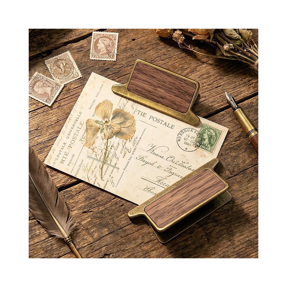 Vintage style metal notebook clip 8 5cm x 3 5cm image 3